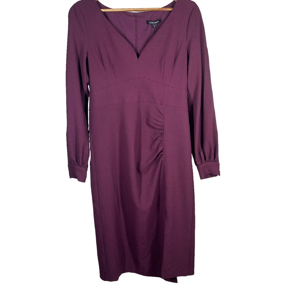 Nanette Lepore Women’s Sz 8 Cut Out Sleeve Rouched Front Sheath Dress NWT